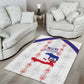 Haiti Football Area Rug Les Grenadiers Veve Vodou White - African Pride