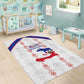 Haiti Football Area Rug Les Grenadiers Veve Vodou White - African Pride