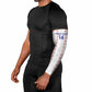 Custom Haiti Football Arm Sleeves Les Grenadiers Veve Vodou White