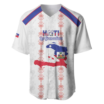 Custom Haiti Football Baseball Jersey Les Grenadiers Veve Vodou White - African Pride