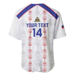 Custom Haiti Football Baseball Jersey Les Grenadiers Veve Vodou White - African Pride