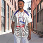 Custom Haiti Football Baseball Jersey Les Grenadiers Veve Vodou White - African Pride