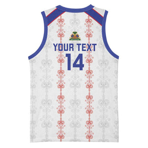 Custom Haiti Football Basketball Jersey Les Grenadiers Veve Vodou White - African Pride