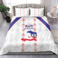 Haiti Football Bedding Set Les Grenadiers Veve Vodou White - African Pride