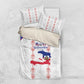 Haiti Football Bedding Set Les Grenadiers Veve Vodou White - African Pride