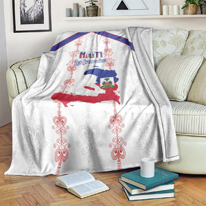 Haiti Football Blanket Les Grenadiers Veve Vodou White - African Pride