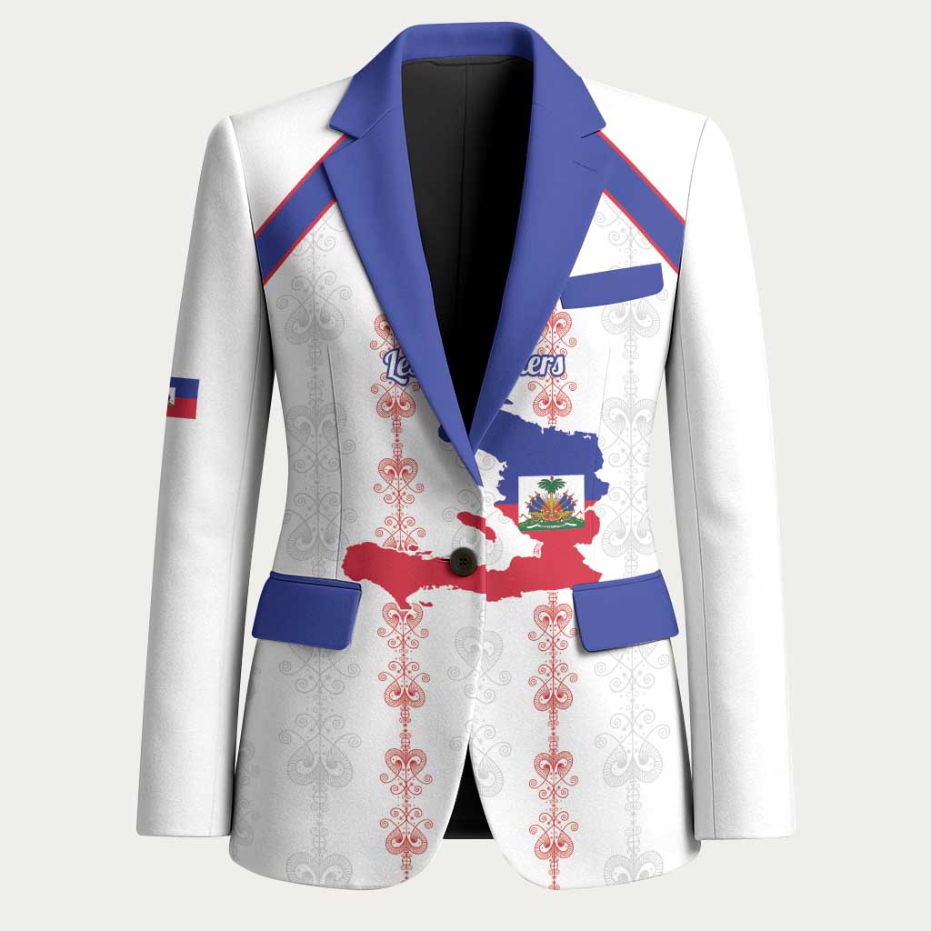Custom Haiti Football Blazer Les Grenadiers Veve Vodou White