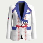 Custom Haiti Football Blazer Les Grenadiers Veve Vodou White