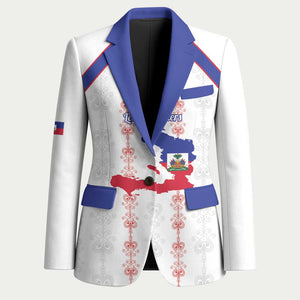 Custom Haiti Football Blazer Les Grenadiers Veve Vodou White
