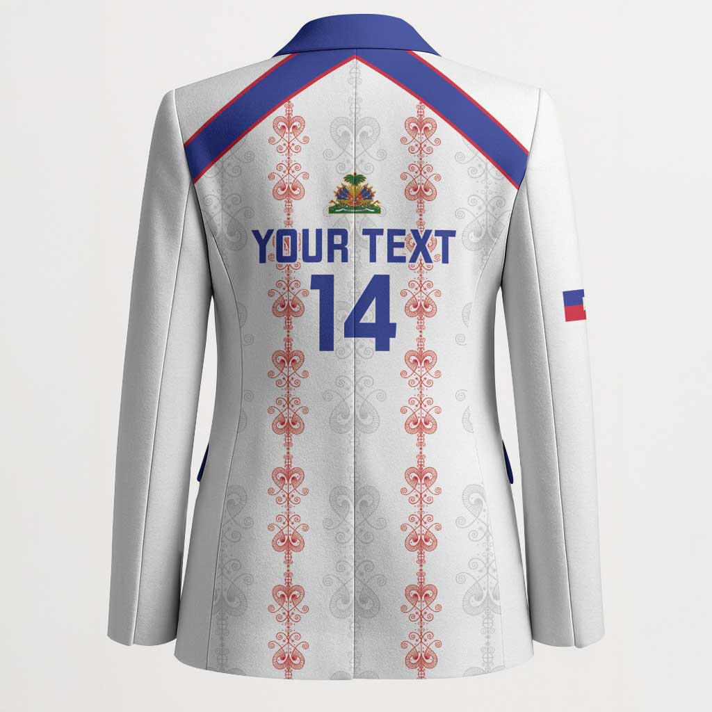 Custom Haiti Football Blazer Les Grenadiers Veve Vodou White