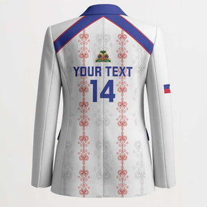 Custom Haiti Football Blazer Les Grenadiers Veve Vodou White