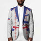 Custom Haiti Football Blazer Les Grenadiers Veve Vodou White