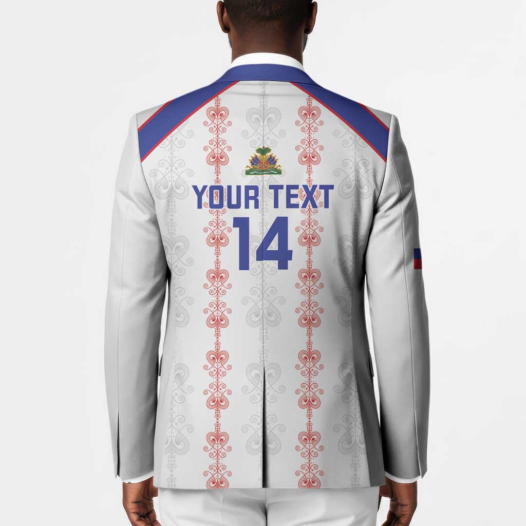 Custom Haiti Football Blazer Les Grenadiers Veve Vodou White