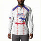 Custom Haiti Football Button Sweatshirt Les Grenadiers Veve Vodou White