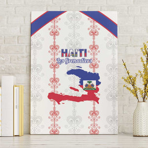Haiti Football Canvas Wall Art Les Grenadiers Veve Vodou White - African Pride
