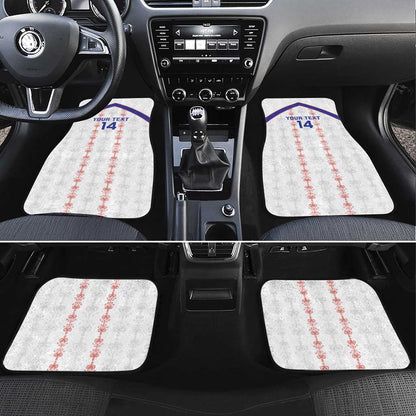 Custom Haiti Football Car Mats Les Grenadiers Veve Vodou White - African Pride