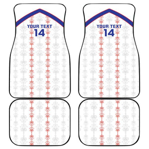 Custom Haiti Football Car Mats Les Grenadiers Veve Vodou White - African Pride