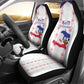 Haiti Football Car Seat Cover Les Grenadiers Veve Vodou White - African Pride
