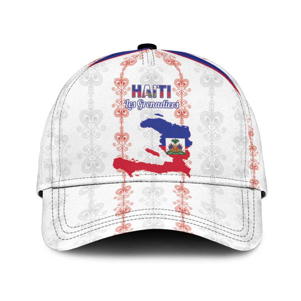 Haiti Football Classic Cap Les Grenadiers Veve Vodou White - African Pride