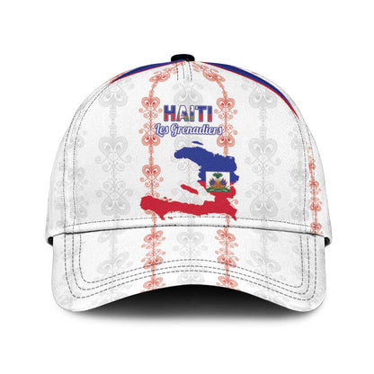 Haiti Football Classic Cap Les Grenadiers Veve Vodou White - African Pride
