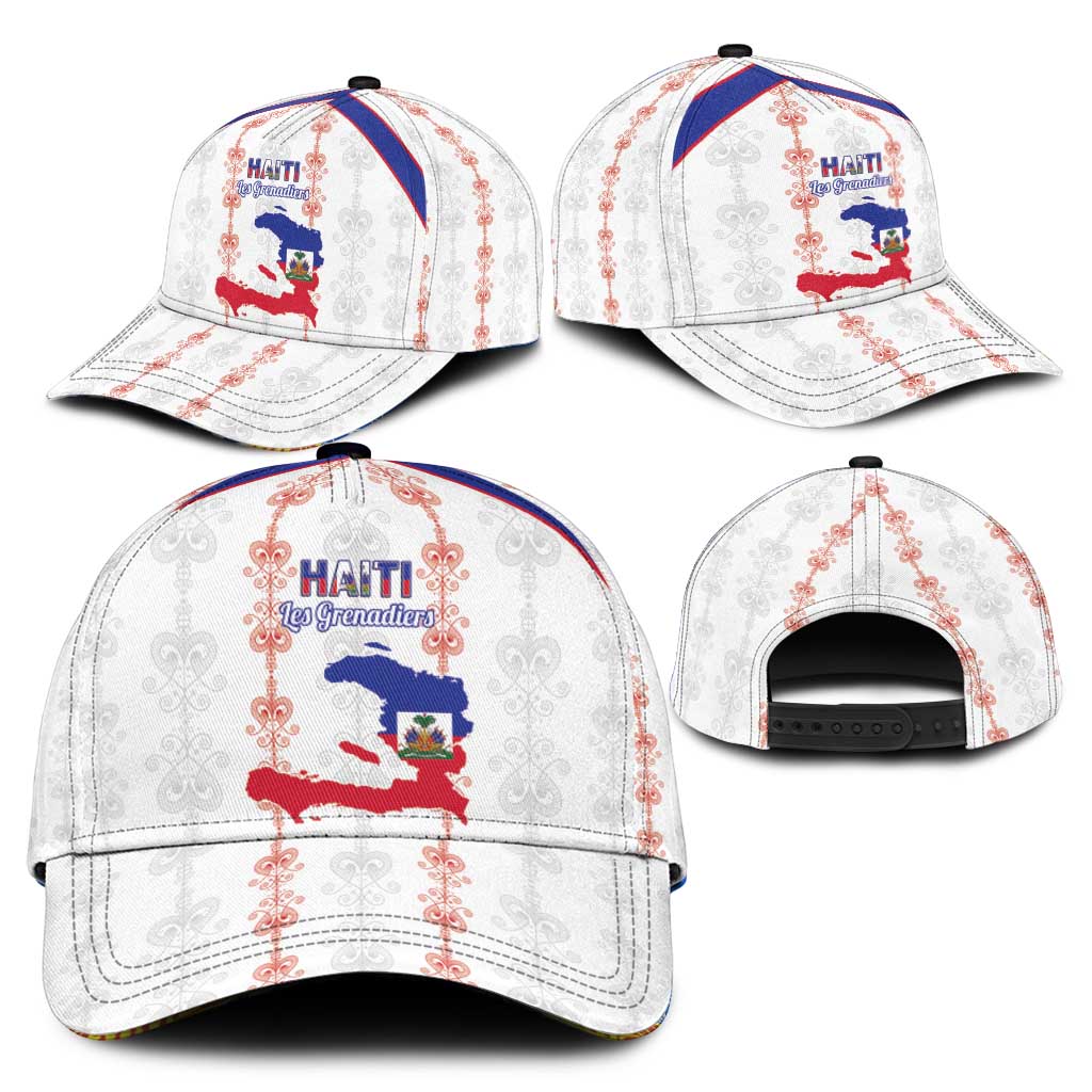 Haiti Football Classic Cap Les Grenadiers Veve Vodou White - African Pride