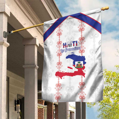 Haiti Football Garden Flag Les Grenadiers Veve Vodou White - African Pride