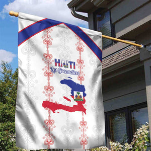 Haiti Football Garden Flag Les Grenadiers Veve Vodou White - African Pride