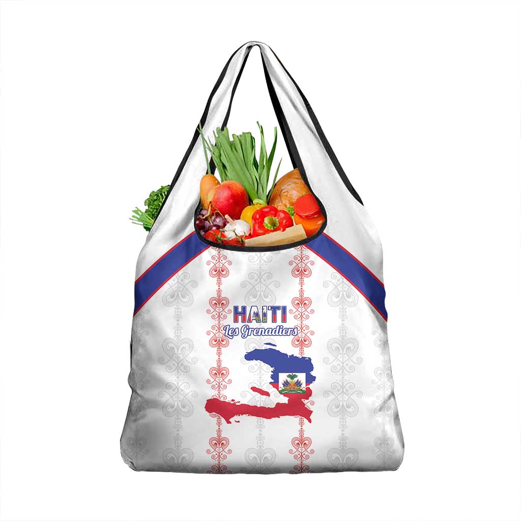 Haiti Football Grocery Bag Les Grenadiers Veve Vodou White - African Pride