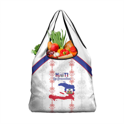 Haiti Football Grocery Bag Les Grenadiers Veve Vodou White - African Pride