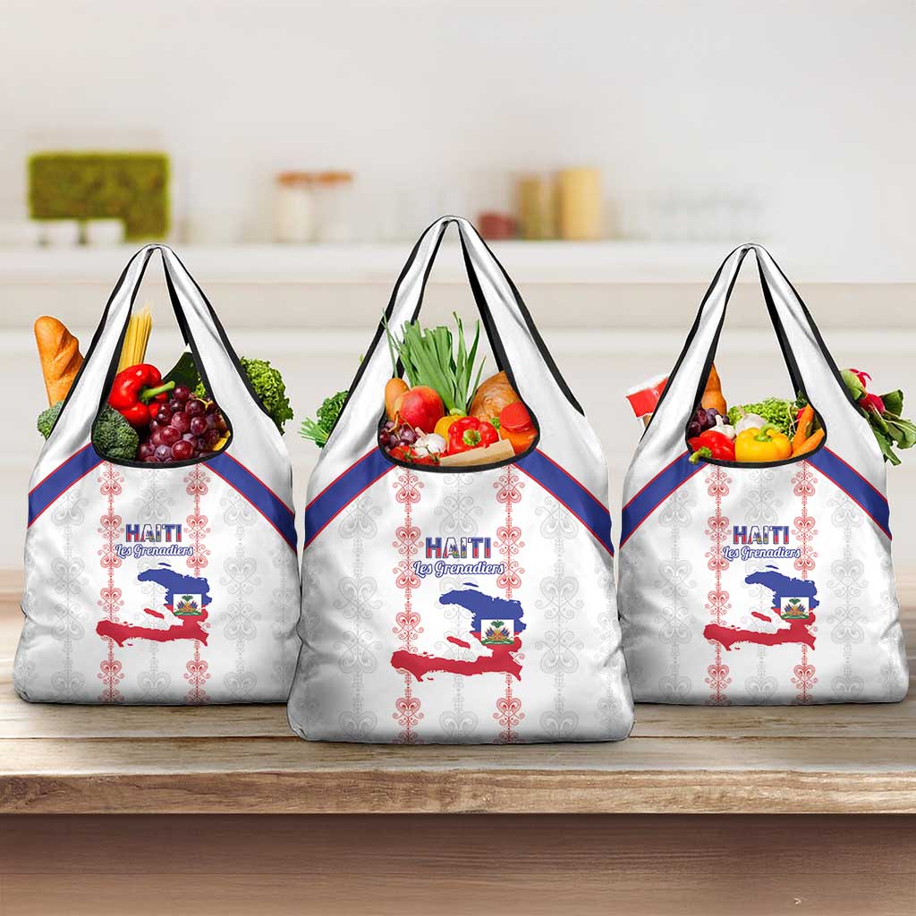 Haiti Football Grocery Bag Les Grenadiers Veve Vodou White - African Pride