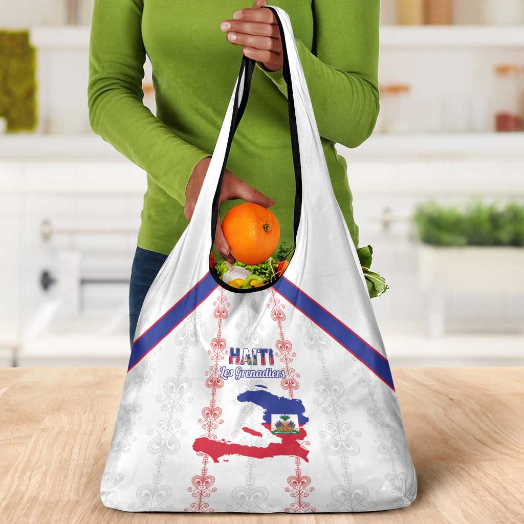 Haiti Football Grocery Bag Les Grenadiers Veve Vodou White - African Pride