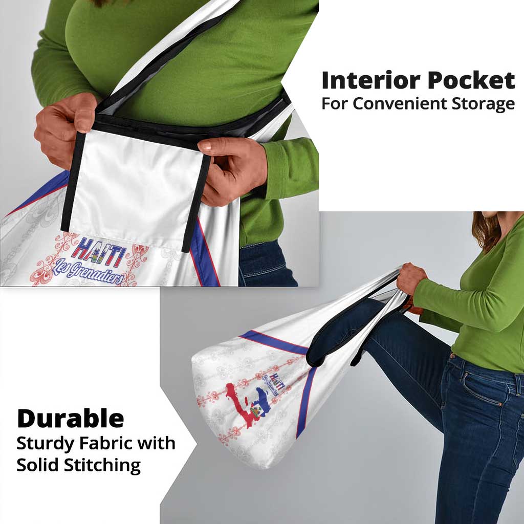 Haiti Football Grocery Bag Les Grenadiers Veve Vodou White - African Pride