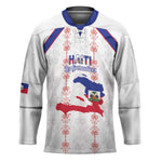 Custom Haiti Football Hockey Jersey Les Grenadiers Veve Vodou White