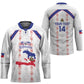 Custom Haiti Football Hockey Jersey Les Grenadiers Veve Vodou White