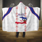 Haiti Football Hooded Blanket Les Grenadiers Veve Vodou White - African Pride