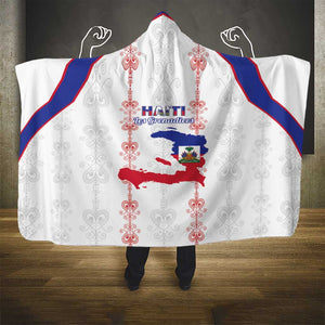 Haiti Football Hooded Blanket Les Grenadiers Veve Vodou White - African Pride