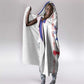 Haiti Football Hooded Blanket Les Grenadiers Veve Vodou White - African Pride