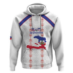 Custom Haiti Football Hoodie Les Grenadiers Veve Vodou White - African Pride