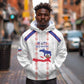 Custom Haiti Football Hoodie Les Grenadiers Veve Vodou White - African Pride