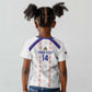 Custom Haiti Football Kid T shirt Les Grenadiers Veve Vodou White - African Pride