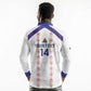 Custom Haiti Football Long Sleeve Polo Shirt Les Grenadiers Veve Vodou White - African Pride