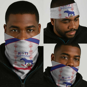 Haiti Football Neck Gaiter Les Grenadiers Veve Vodou White - African Pride