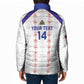 Custom Haiti Football Padded Jacket Les Grenadiers Veve Vodou White