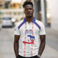 Custom Haiti Football Polo Shirt Les Grenadiers Veve Vodou White - African Pride