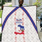 Haiti Football Quilt Les Grenadiers Veve Vodou White - African Pride