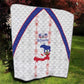 Haiti Football Quilt Les Grenadiers Veve Vodou White - African Pride