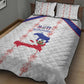 Haiti Football Quilt Bed Set Les Grenadiers Veve Vodou White - African Pride