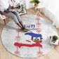 Haiti Football Round Carpet Les Grenadiers Veve Vodou White - African Pride