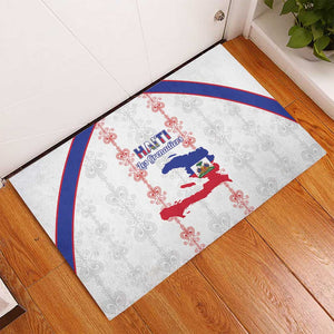 Haiti Football Rubber Doormat Les Grenadiers Veve Vodou White - African Pride