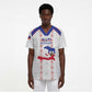 Custom Haiti Football Scrub Top Les Grenadiers Veve Vodou White - African Pride